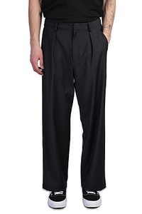 Attachment Pleated Straight-Leg Trousers