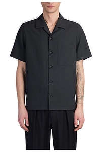Attachment Straight Hem Short Sleeve Shirt