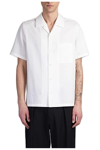 Attachment Straight Hem Short Sleeve Shirt