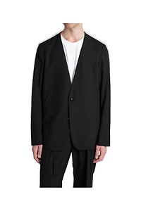 Attachment Single-Breasted V-Neck Jacket