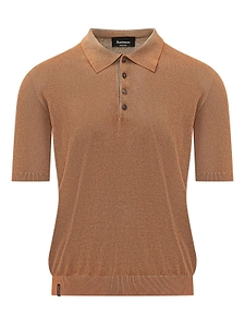 Arovescio Fine Knit Short-Sleeve Polo Shirt