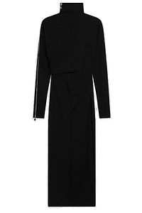 Attico Zip Detail Side Slit Dress
