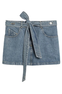 Attico Logo Stitch Mini Skirt