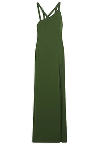 Attico Crossed Strap Long Dress