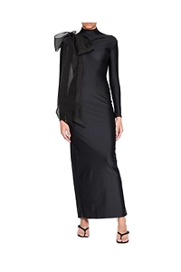 Atu Body Couture Bow Detailed Long-Sleeved Dress