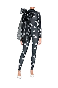 Atu Body Couture Big Dots Bow Detailed Catsuit