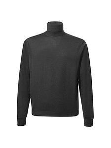 Arrows Ribbed Turtleneck Knitted Sweater