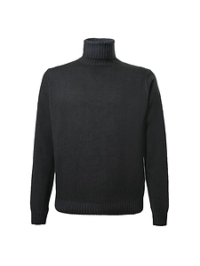 Arrows Ribbed Turtleneck Knitted Sweater
