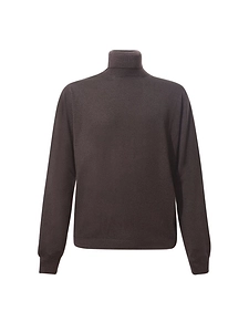 Arrows Ribbed Turtleneck Knitted Sweater