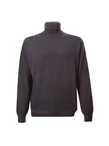 Arrows Ribbed Turtleneck Knitted Sweater