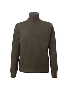 Arrows Ribbed Turtleneck Knitted Sweater