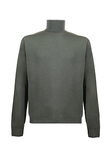 Arrows Ribbed Turtleneck Knitted Sweater