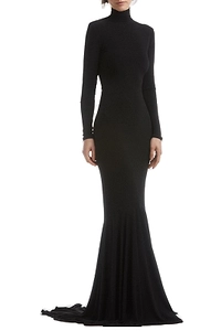 Atu Body Couture High Neck Long-Sleeved Gown