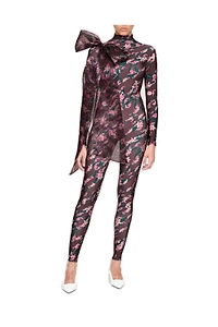 Atu Body Couture Floral Bow Detailed Catsuit