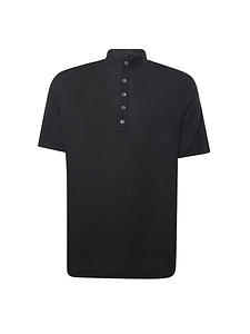 Arrows Stand-Collar Five-Button Polo Shirt
