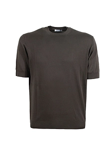 Arrows Short-Sleeve Crewneck Knitted Sweater