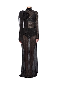 Atu Body Couture High Neck Sequin Dress