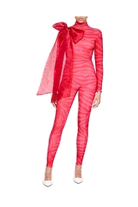 Atu Body Couture Liquorice Bow Detailed Catsuit