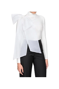 Atu Body Couture Organza Bow Turtleneck Top
