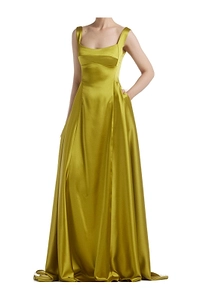 Atu Body Couture Mint Satin Gown Dress