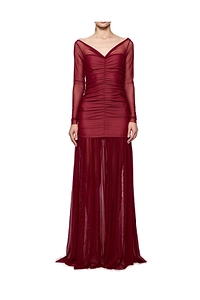 Atu Body Couture Ruched Tulle Gown