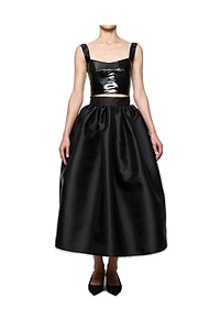 Atu Body Couture Taffeta Midi Skirt