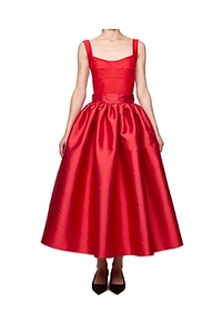Atu Body Couture Taffeta Midi Skirt