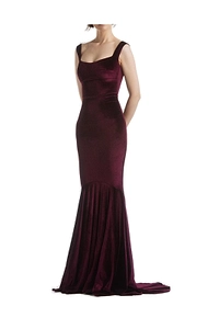 Atu Body Couture Velvet Mermaid Evening Gown