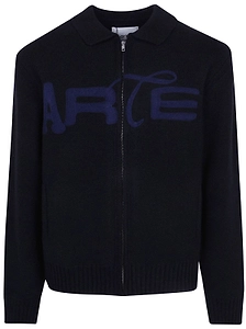 Stencil Zip Cardigan