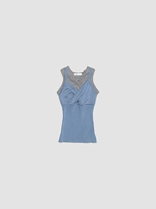August Barron Double Layered Ribbed Top