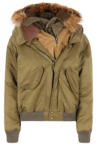 August Barron Triple Layer Bomber Coat