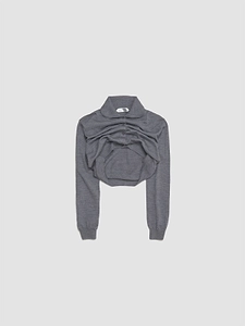 August Barron Lifted Cropped Cardigan