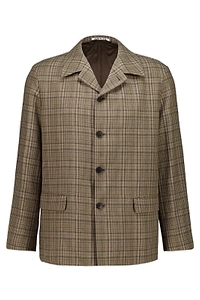 Auralee Checked Buttoned Shirt Jacket