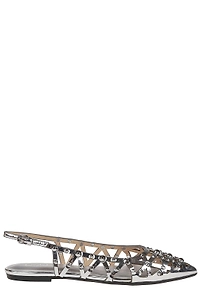 Ash Bazaar Slingback Stud Embellished Sandals