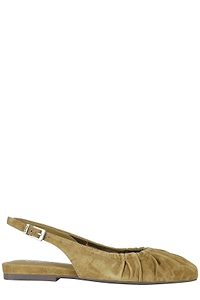 Ash Bibi Ruched Slingback Flat Shoes