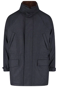 Auralee Quilted High-Neck Jacket