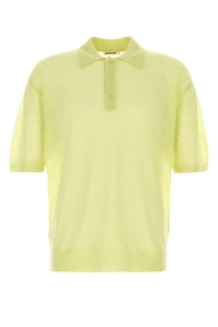 Auralee Sheer Knit Polo Shirt