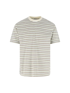 Auralee Striped Crewneck T-Shirt