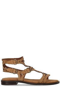Ash Buckle Strap Flat Sandals