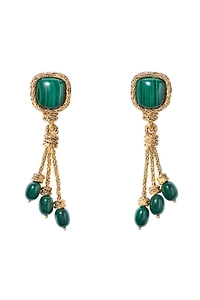 Aurelie Bidermann Miki Malachite Earrings