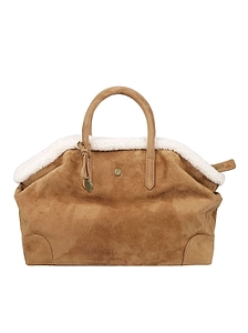 Jacqueline Shearling Trim Tote Bag