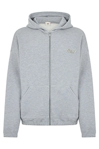Autry Zip-Up Logo Detailed Hoodie