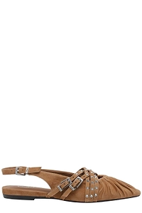 Ash Stud Detailed Pointed Toe Flat Shoes