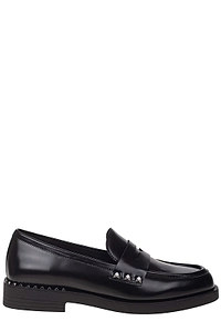 Ash Whisper Studded Round-Toe Loafers