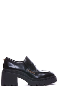 Ash Stud Embellished Round Toe Loafers