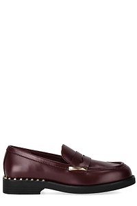 Ash Whisper Studded Round-Toe Loafers