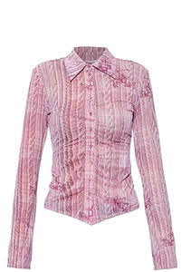 Avavav Patterned Fitted Button-Up Shirt