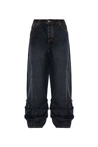 Avavav Ruched Wide-Leg Jeans