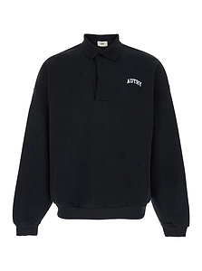 Autry Logo Polo-Collar Sweatshirt
