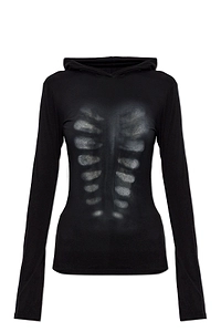 Avavav Xray Printed Hooded Top